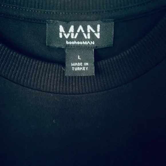 boohooMan x LilTjay 'Trench kid' Men's 'Ruthless' skull black shirt NWT Size L - Picture 4 of 10